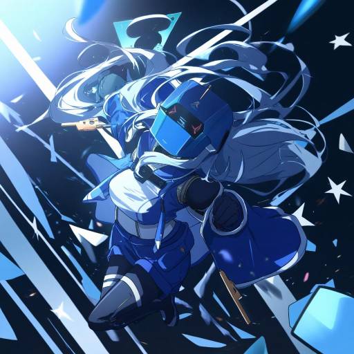 Illustration of <key> (robot) (blue archive), blue archive in the style of Naegi (naegidokoro)