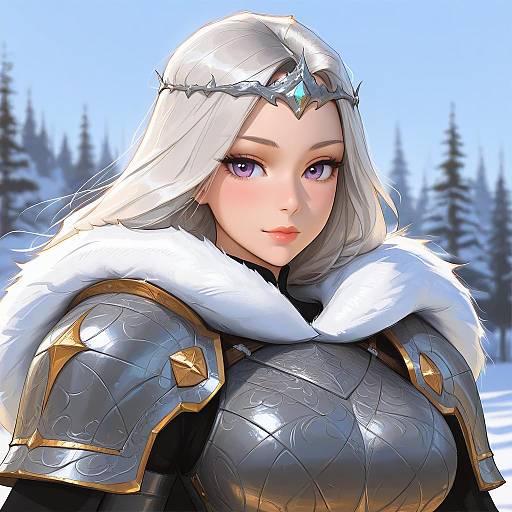 Stunning Anime Portrait of a Warrior Girl