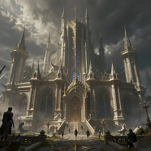 Epic Elven Architecture in Dark Fantasy