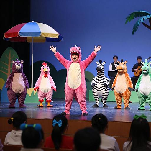 Colorful Stage Play with Costume Characters