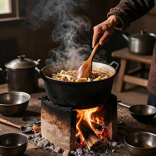 Rustic Still Life of Traditional Brei