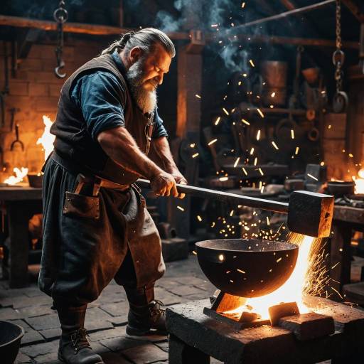 Cinematic Blacksmith Dwarf in Action