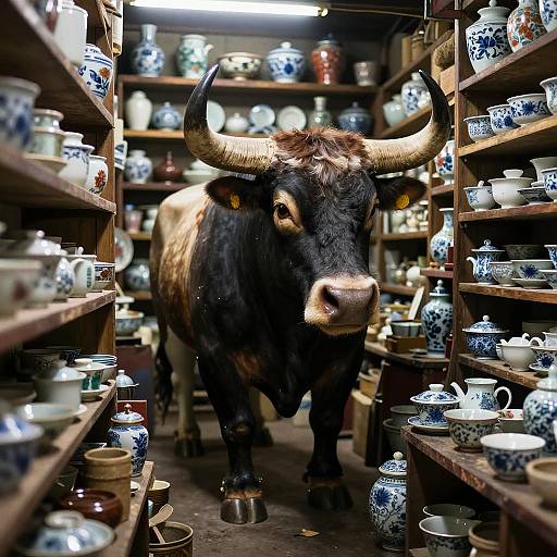 Confused Bull in Cramped China Shop