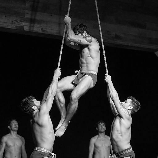 Suspended Performance in Dramatic Contrast