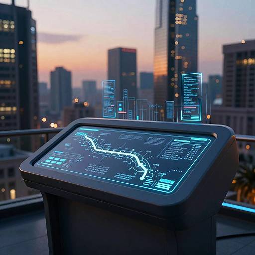 Futuristic Time Machine AI Console