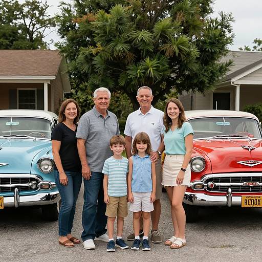 Lepore Family with Classic Chevrolets