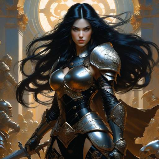 Fierce Warrior Woman in Stunning Armor