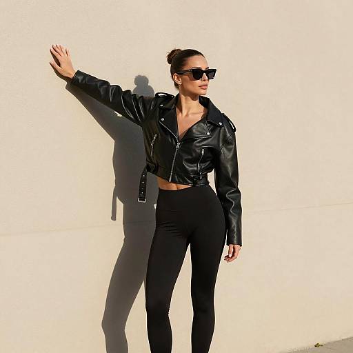 Stylish Woman Against a Textured Wall