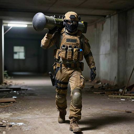 Elite Commando in Abandoned Bunker
