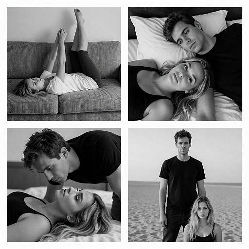 Emotional Black-and-White Photo Collage