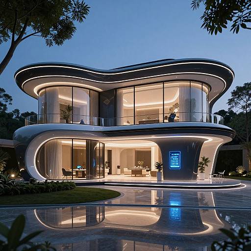Futuristic Luxury AI Mansion Design