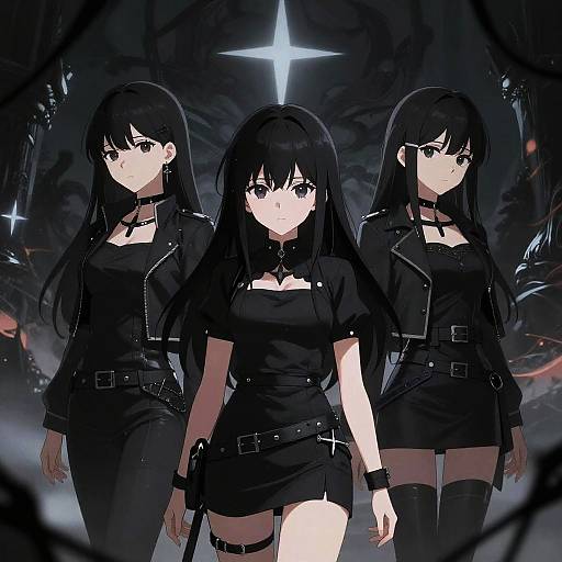 Dark Fantasy Anime Girls in Black