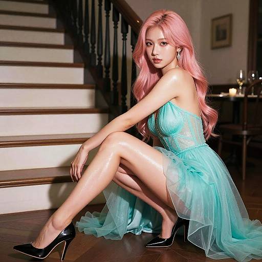 Photorealistic Evening Gown Portrait