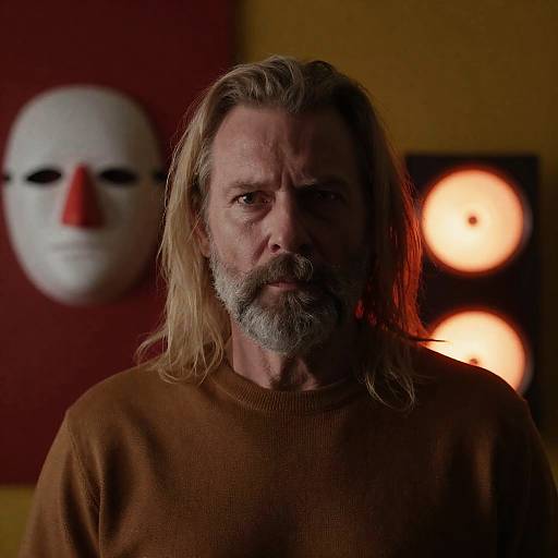 Intense Portrait of a Middle-Aged Man