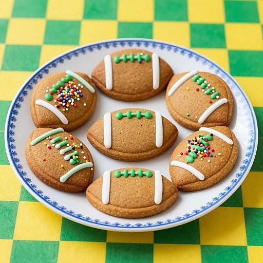 Festive Football Gingerbread Cookies