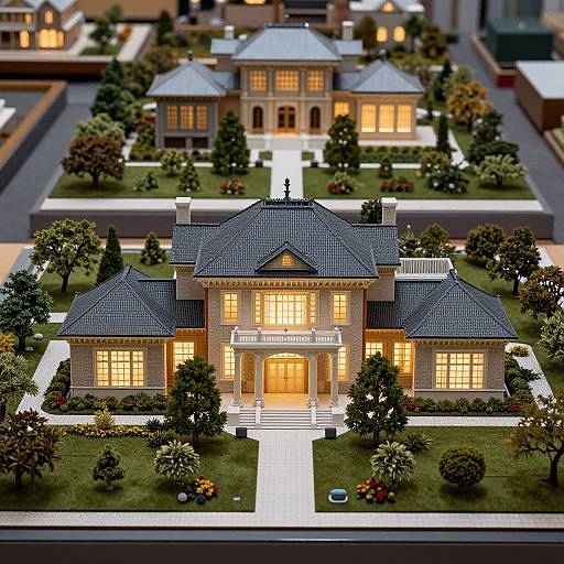 Modern Symmetrical Samurai House Model