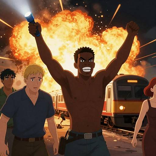 Dramatic Scene with Intense Emotions