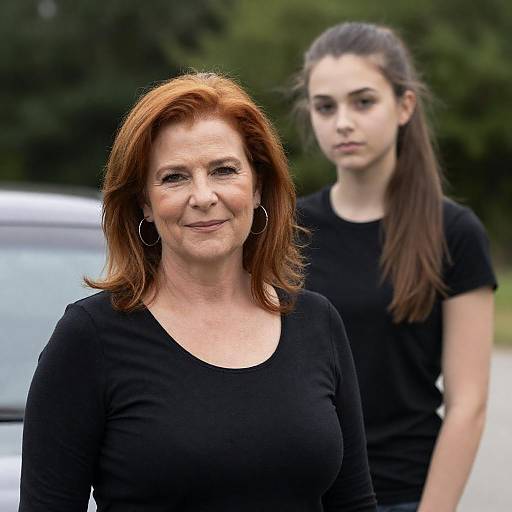 Confident Women Posing by a Car