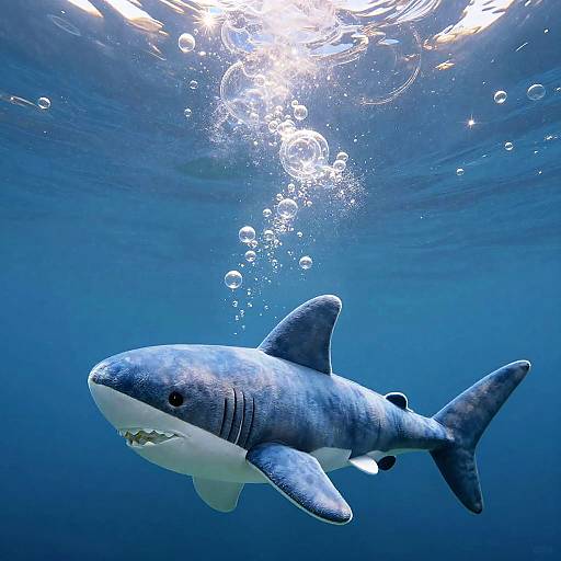 Trans Flag Blahaj Underwater Fantasy