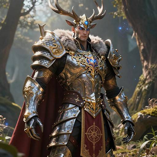 Radiant Celestial Stag Paladin in 3D