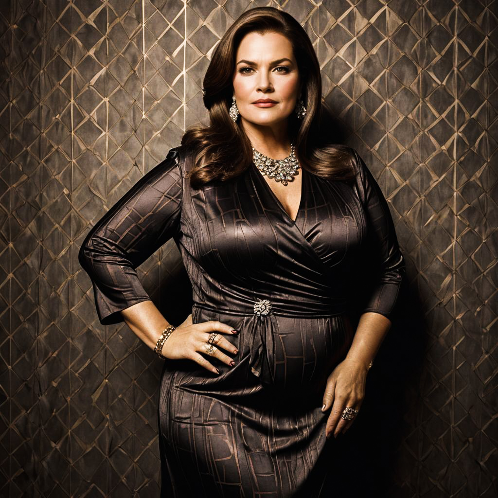 Glamorous Plus-Size Woman in Stylish Couture