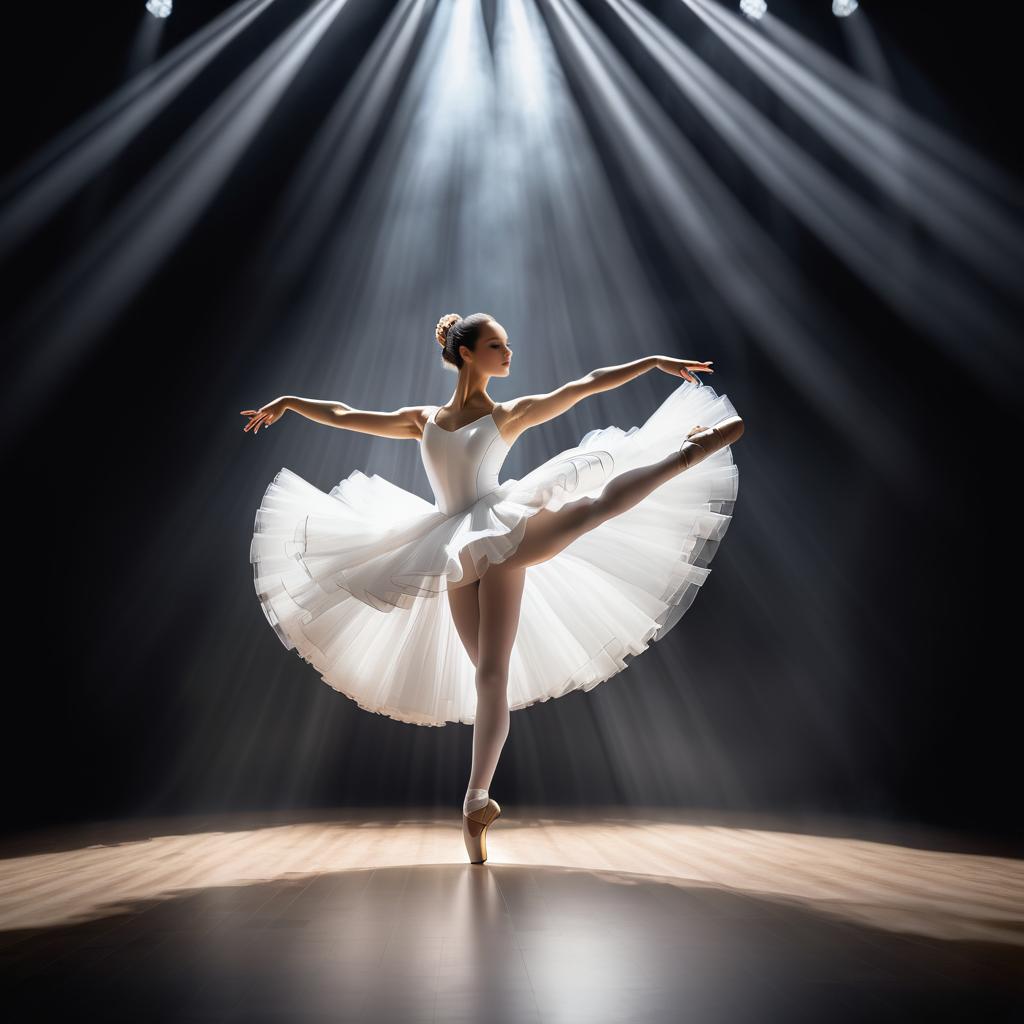 Majestic Ballerina on a Grand Stage