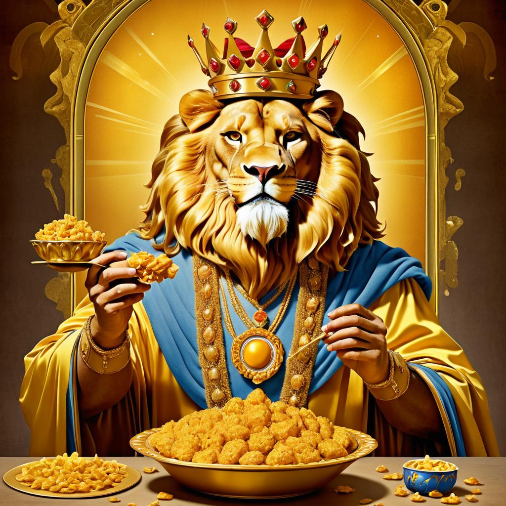 Majestic Lion King Cereal Poster Art