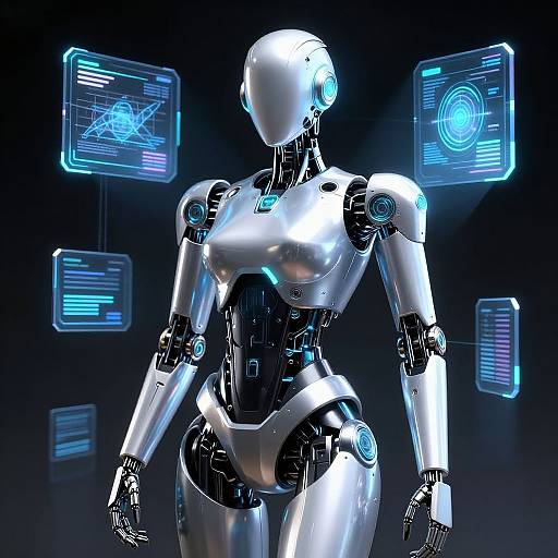 Futuristic Robotic AI Concept Art