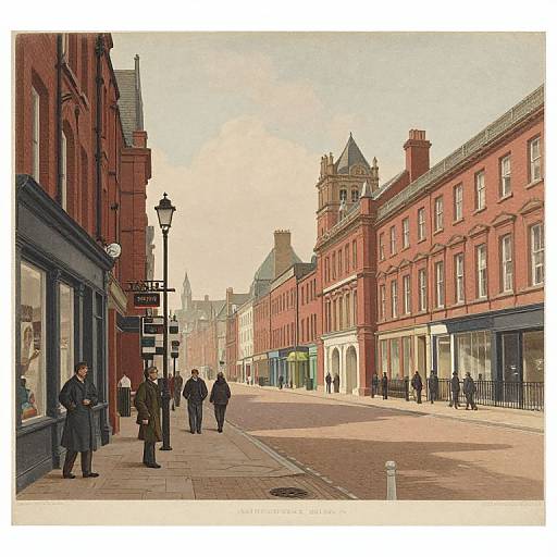 Manchester Street Scene Color Print