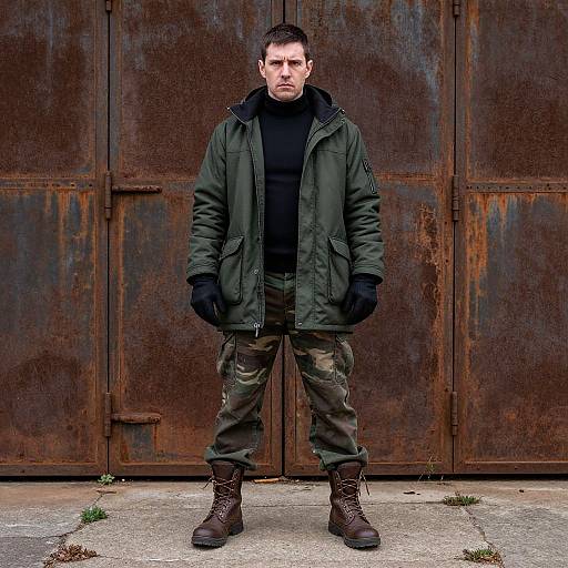 Gritty Man by Rusted Industrial Doors