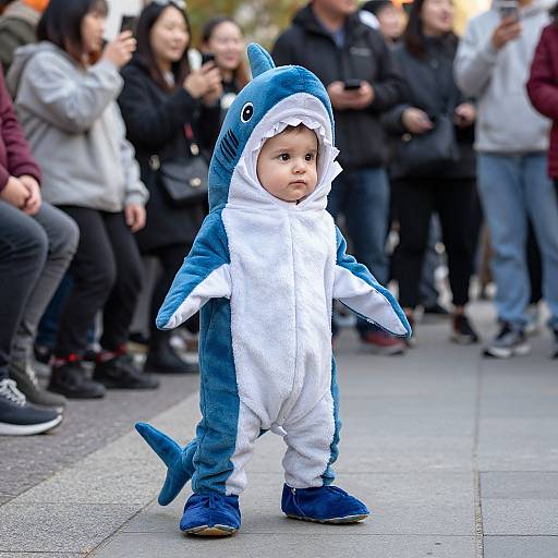 Infant in Seal and Shark Costume