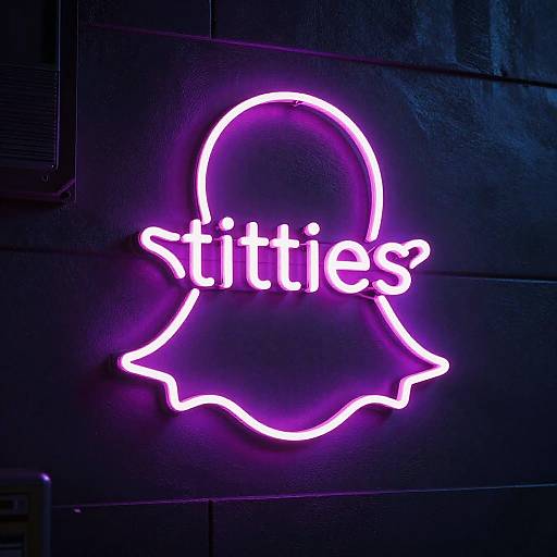 Neon Cyberpunk Titties Sign
