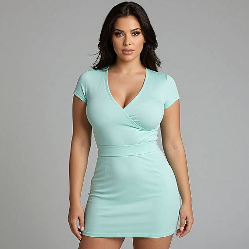 Mint Green Bodycon Dress Portrait