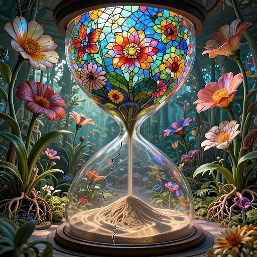 Surreal Interior Garden in Colossal Hourglass