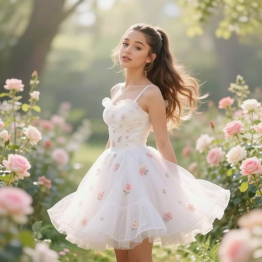 Ariana Grande in Dreamy Floral Garden