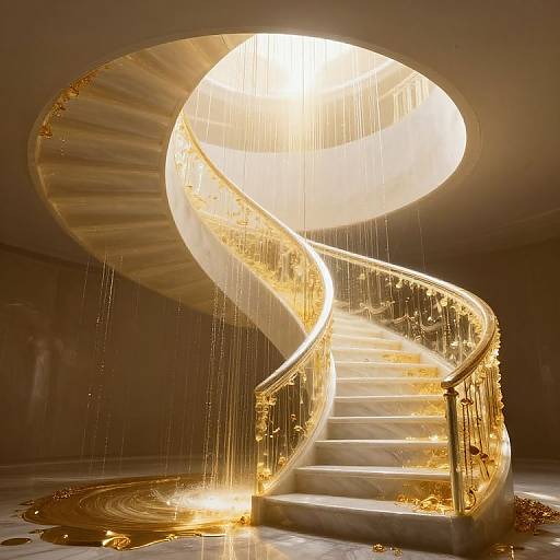 Ethereal Spiral Staircase to Light