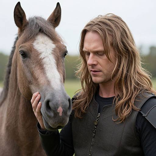 Ragnar in Costume with Horse