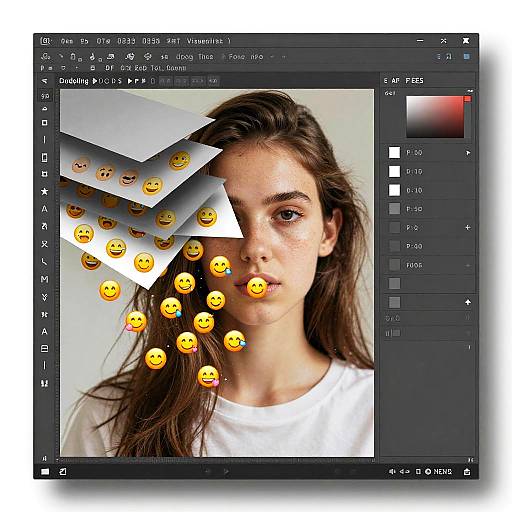 Surreal Emoji Removal Visualization