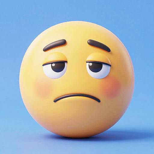 3D Detailed Content Emoji