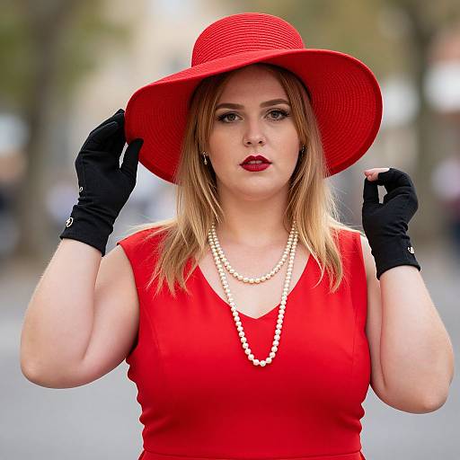 Plus Size Red Flapper Woman
