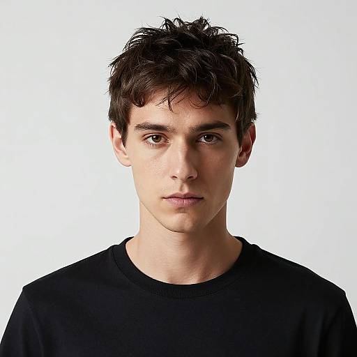 Short Curtain Haircut on European Man