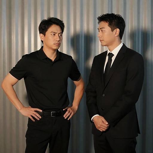 Serious Men in Industrial Lighting