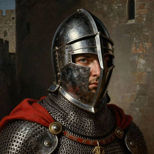 Heroic Male Knight Close-Up Portrait