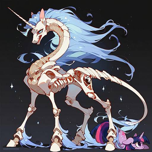 Aggressive Twilight Sparkle Skeleton Design