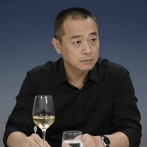 Dimly Lit Portrait of Man with Wine