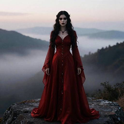 Ethereal Elven Sorceress at Dawn Peak