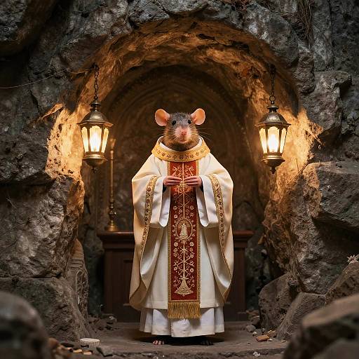 Rat Pope Ceremony in Underground Cathedral