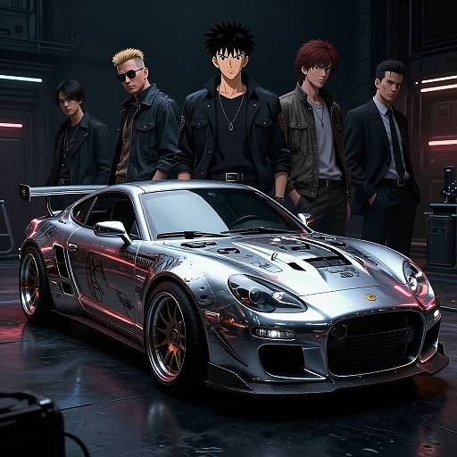 Anime Style Cyberpunk Spy Car