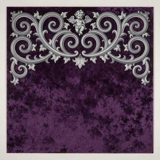 Ornate Scrollwork on Royal Purple Velvet