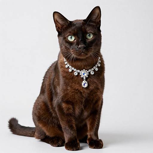 Luxurious Portrait of a Havana Brown Cat